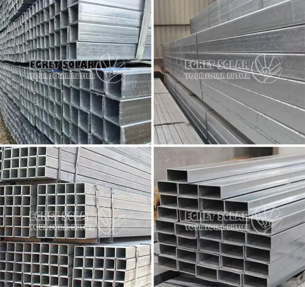 Solar Mounting System Aluminum Square Tubes