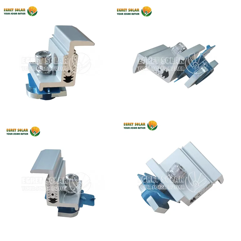 Solar Panel End Clamp Adjustable For Steel C Rail