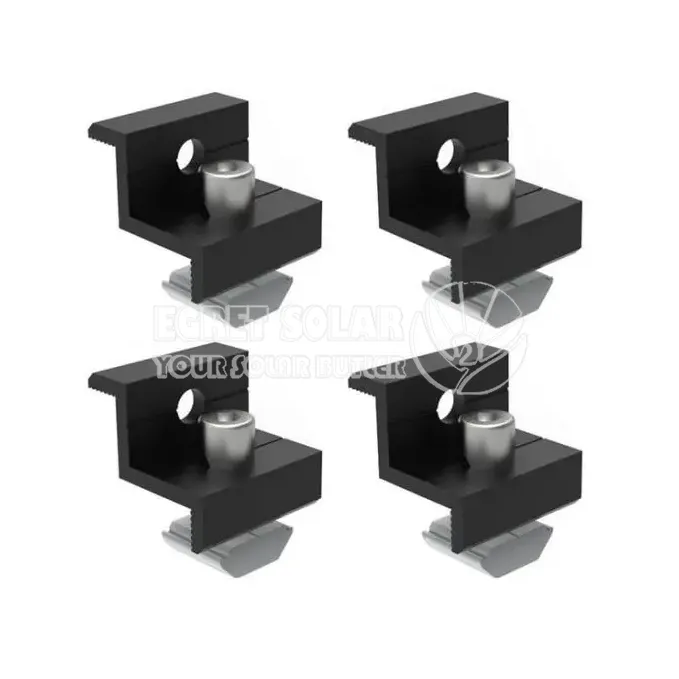 Eguzki 30 35mm amaierako clamp beltza