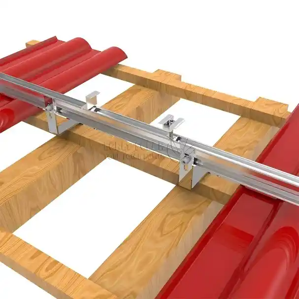 Eguzki Osagarriak Aluminiozko Rail Metal Teilatuaren Muntatze Sistemarako