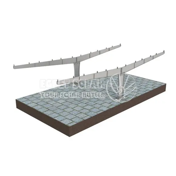 Y Idatzi mezu bakarra Eguzki Carport Muntatzeko Sistema